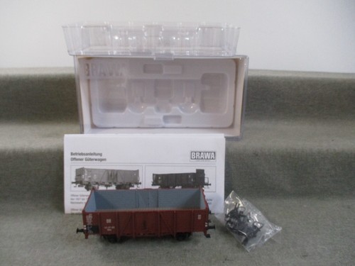 Brawa Spur H0 48443 Offener Güterwagen braun der DR in OVP | Condition: Gebraucht