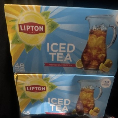 Lipton Iced Tea Family Size Tea Bags Box, 48 Count (Pack of 48)