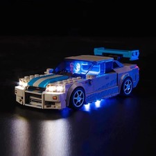 LocoLee LED Lichtset für Lego 76917 Speed Champions Nissan Skyline GT-R R34 UPG