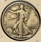 1942 Walking Liberty Half Dollar, 90% Silver, Circulated