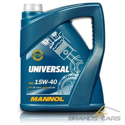 5 L LITER MANNOL UNIVERSAL 15W-40 MOTOR-ÖL MOTOREN-ÖL MOTORÖL 50571984