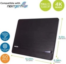 Philips Elite Indoor TV Antenna 60 Mile, Signal Booster, 4K/HD, SDV3238N/27