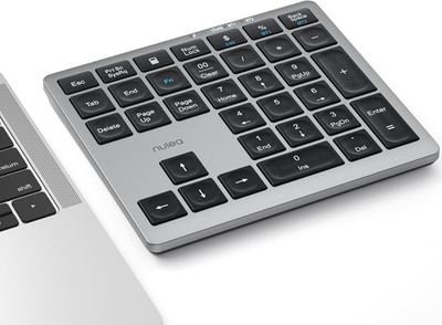 Wireless Number Pad Bluetooth 5.0 & 2.4G Portable Numeric Keyboard, USB-C Rechar