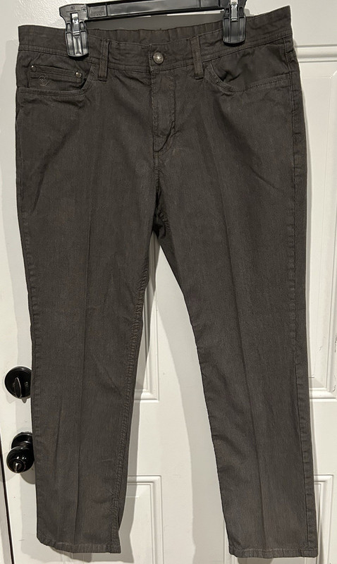 English Laundry Men’s Gray Denim Pants 34x30 Flat Front 5-Pkt
