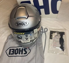 Shoei Neotec Modular Motorcycle Helmet XL / L Silver - Flip Up Sun Visor New