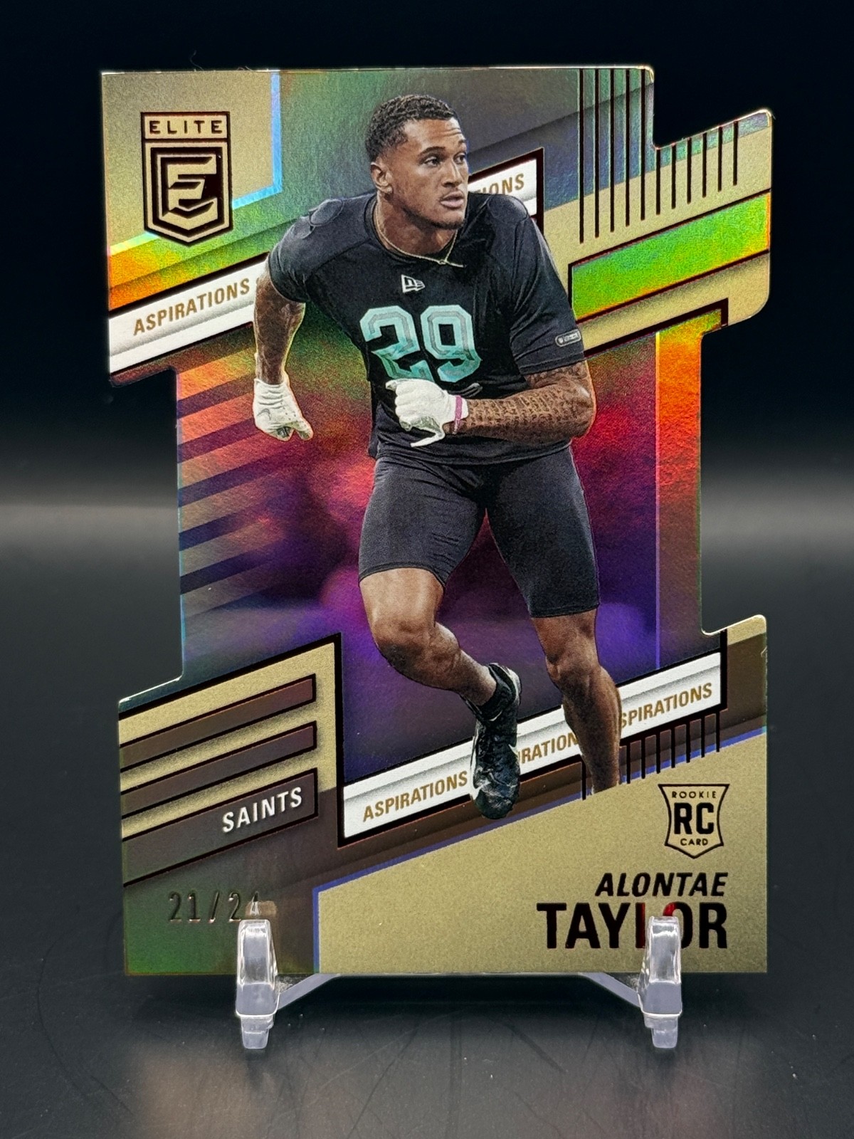 Alontae Taylor Panini Donruss Elite #195 Aspirations Die-Cut