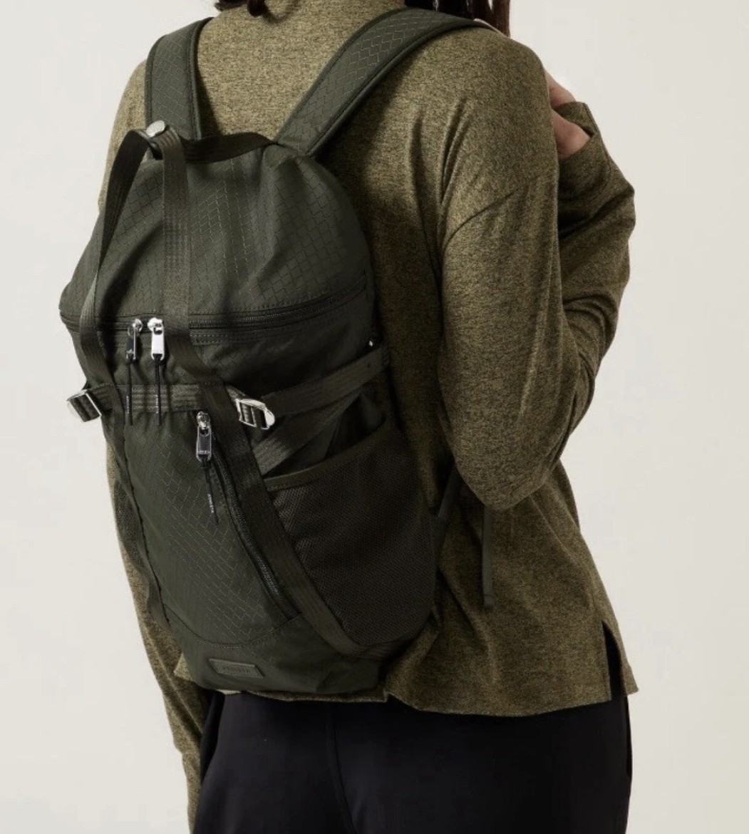 Athleta Excursion Backpack Black Nylon Ripstop Gy… - image 10