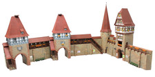Kibri H0 set mura della città vecchia con 4 torri kit già costruito H0 HO 1:87