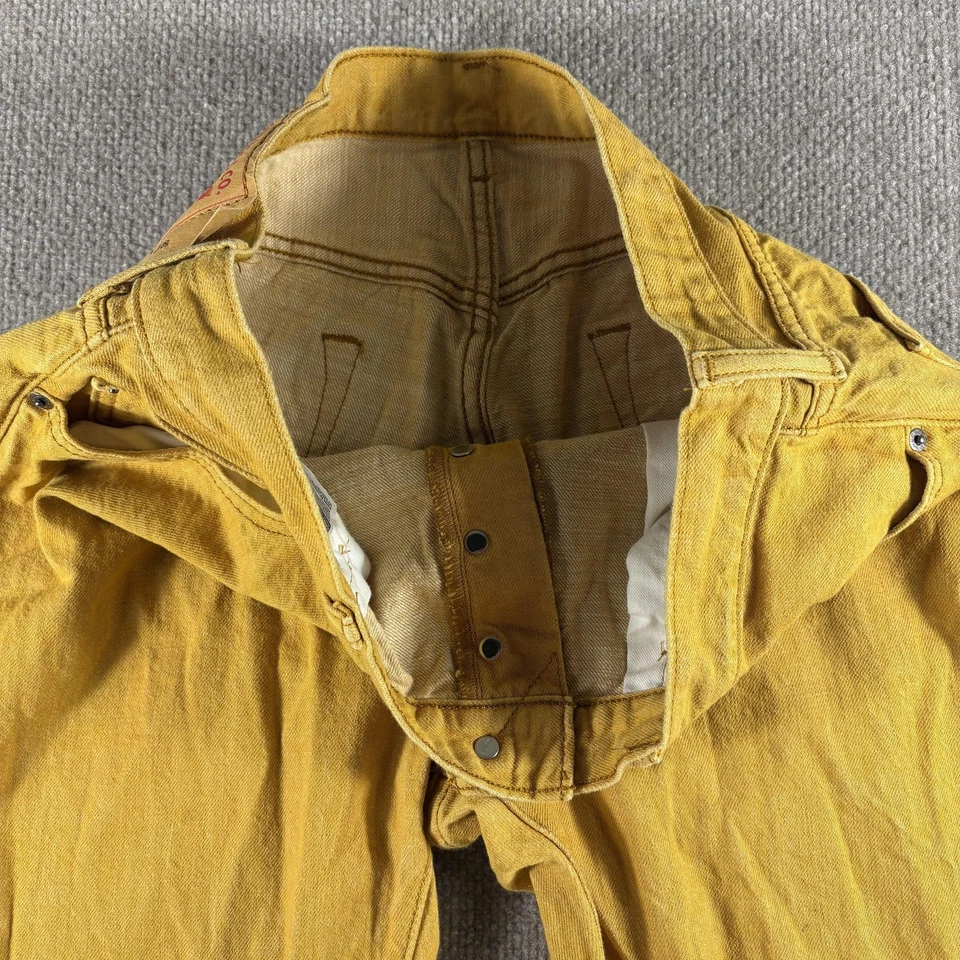 Levi's 501 джинсы мужские 36 x 31 желтый кнопка мухи конус белый дуб джинсовой ткани прямой ноги - Изображение 4 из 4