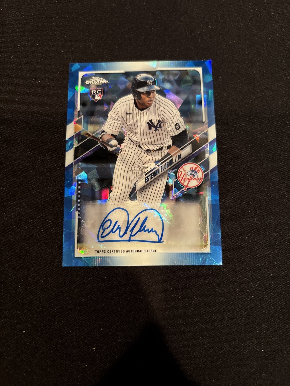 Estevan Florial 2021 Topps Chrome Sapphire Edition RC Auto #RA-EFL New York