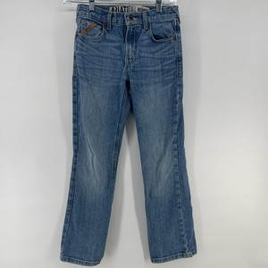 Ariat B4 Relaxed Boys Jeans Size 10 Straight Denim Western Whiskers 26x26