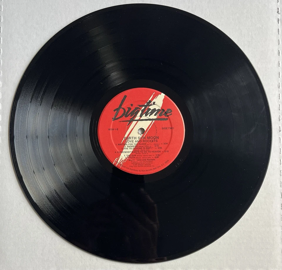 Love and Rockets - Earth Sun Moon Vinyl LP Big Time Records 1987 White Cover - Image 4 of 4