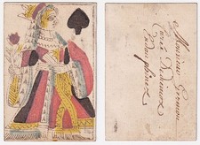 Playing Card Spade Queen Secondary Use Playing Cards Goyon Lyon 18th Century