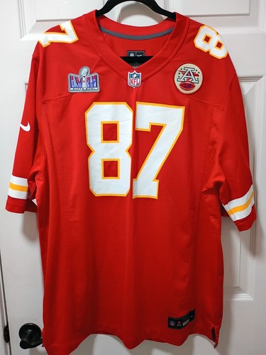 Nike Kansas City Chiefs Travis Kelce Red Super Bowl 58 Jersey Men’s size L