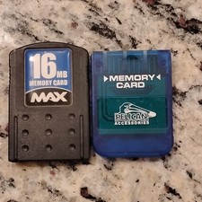 MAX  Pelican Accessories 16MB Memory Cards Black Blue for Sony PlayStation 2