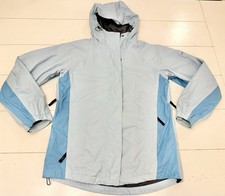 Columbia Titanium Omni-Tech Women's M Waterproof Rain Jacket Light Blue Nylon