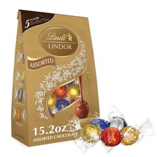Lindt LINDOR Assorted Chocolate Candy Truffles, Chocolate with Smooth, Melting T