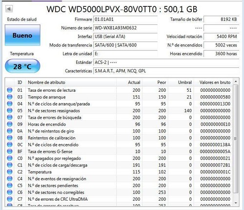 Festplatte WESTERN DIGITAL WD5000LPVX 500GB 2,5" SATA - Bild 2 von 2