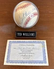 Ted Williams Autographed Baseball Official American League Ball CoA No Sticker
