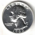 1963 silver quarter 90% Silver