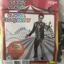 Partyholic Men's Creepy Clown Costume - Large 36-38 