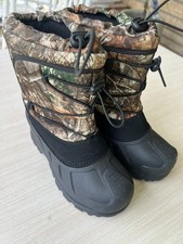 Itasca Kids Size 5 Realtree Camo Snow Waterproof Winter Boots EXCLT
