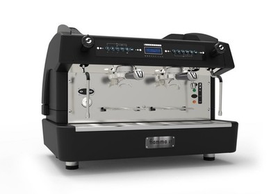 FIAMMA CARAVEL 2 GRUPPE VOLUMETRISCHE NEUE ESPRESSOKAFFEEMASCHINE SCHWARZ...