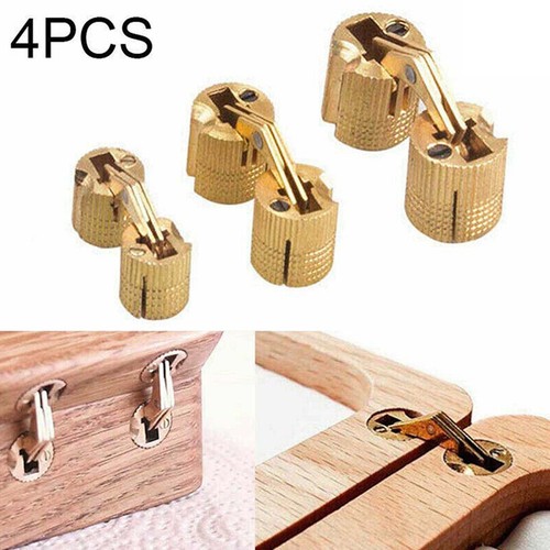 Pack of Four Heavy Duty Brass Copper Hinges for Crafting Jewelry Boxes - Picture 2 of 25
