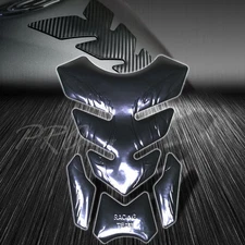3D Tribal Fire Gel Vinyl Fuel/Gas Tank Pad Protector Decal/Sticker Glossy Black