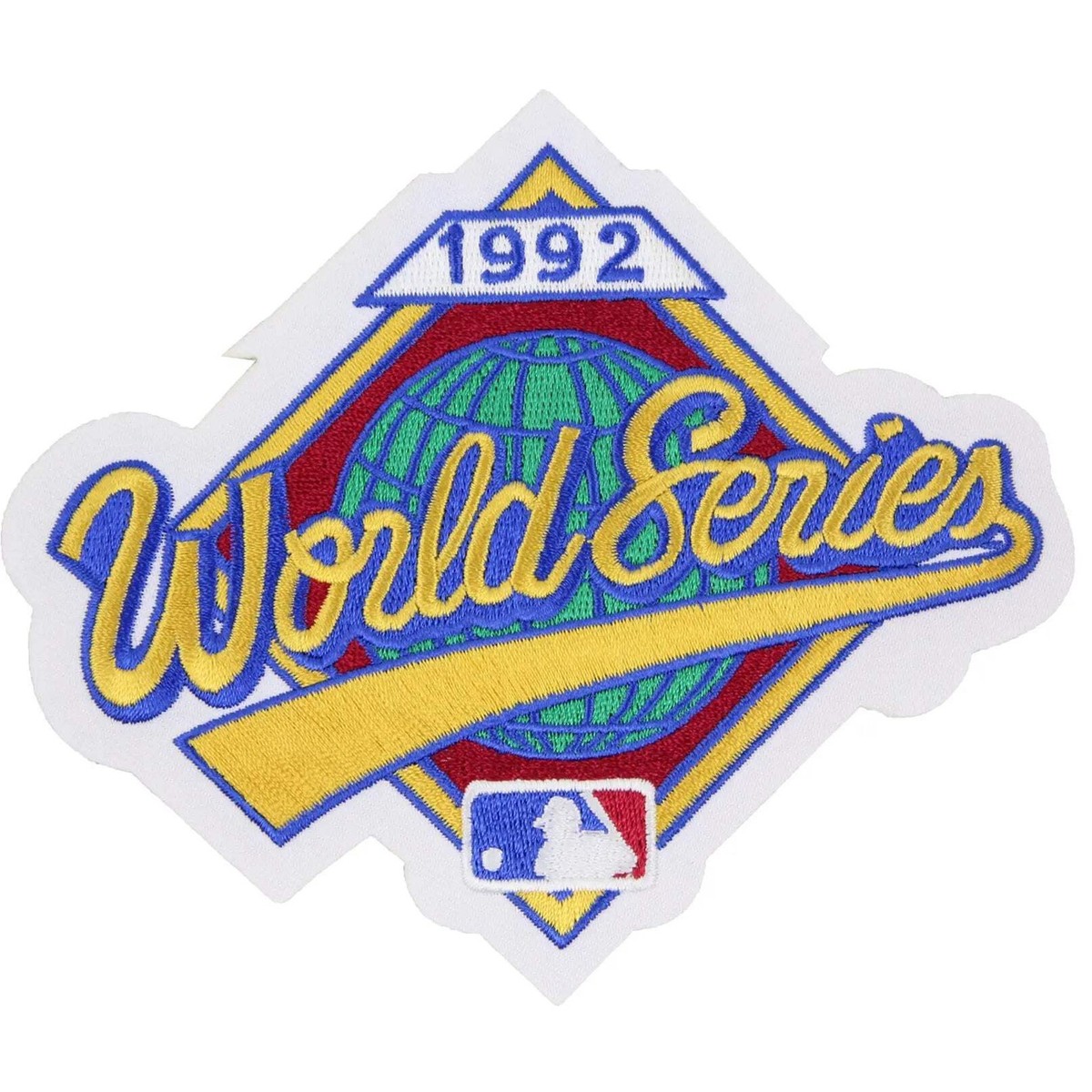 激レア！ブルージェイズ ワールドチャンピオン記念プレート 1992年　大リーグ 1992 MLB World Series Logo Jersey Patch Atlanta Braves vs. Toronto