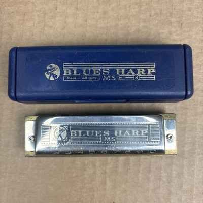 Hohner Blues Harp Diatonic Harmonica Key of F With Case Instrument Wood Comb