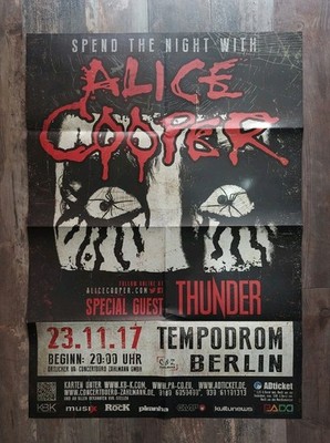 ALICE COOPER 23.11. 2017 Tempodrom Berlin Konzert Poster Tourposter Plakat 