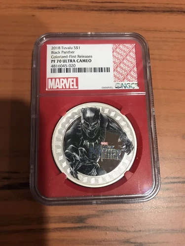 2018 Tuvalu 1 oz Silver Marvel Black Panther Proof PF70 NGC First Releases