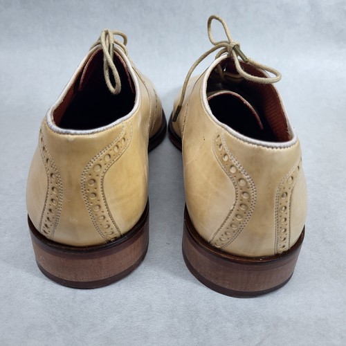 Florsheim Men's (Size D) Duckie Brown Leather Cream Saddle Oxford Dress Shoes - Picture 5 of 13