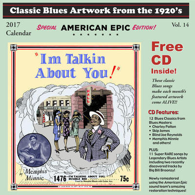 Classic Blues Artwork 1920S Calendar 2021 [New ] With CD, 2 Pack