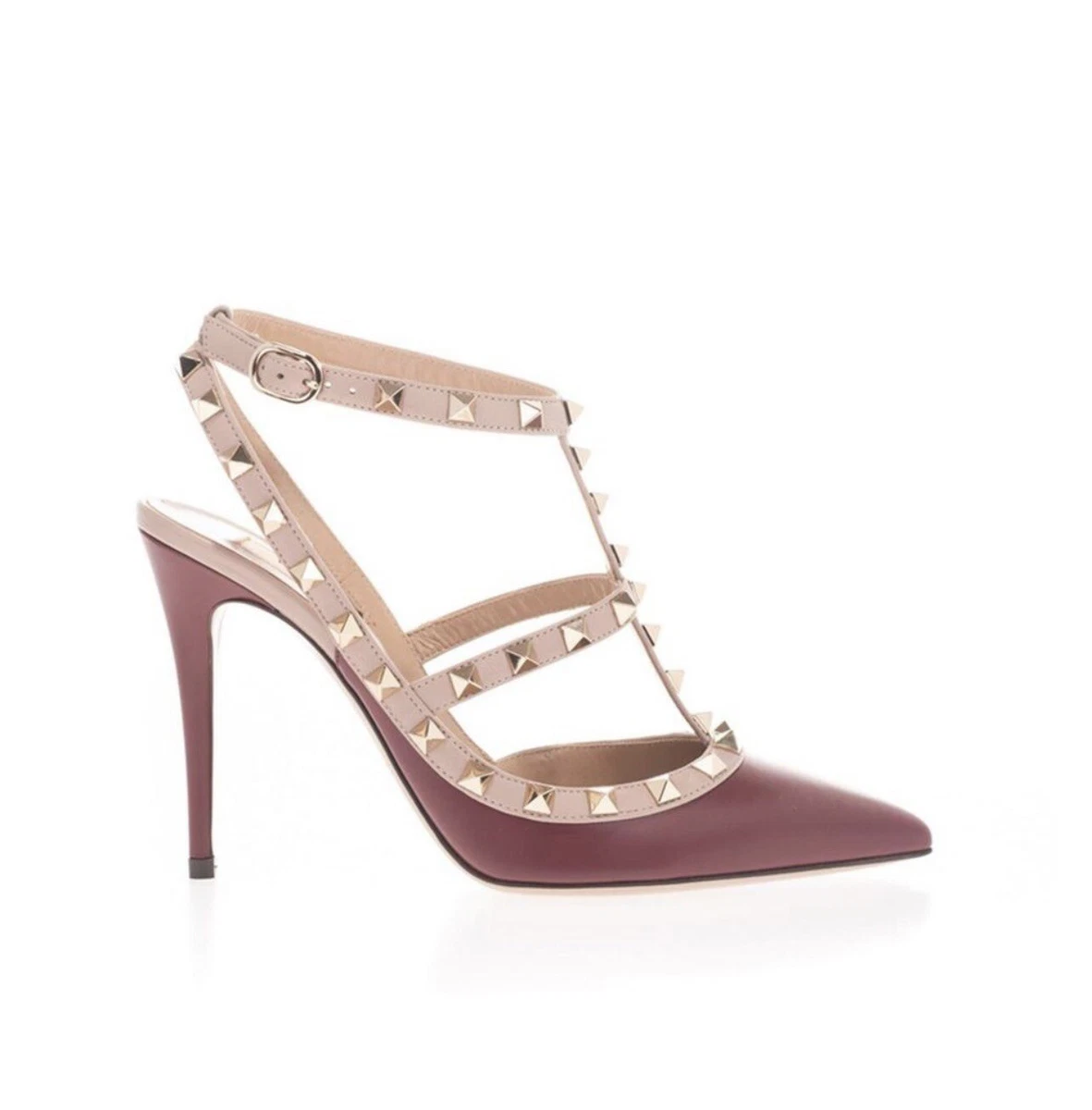 Burgundy valentino best sale shoes