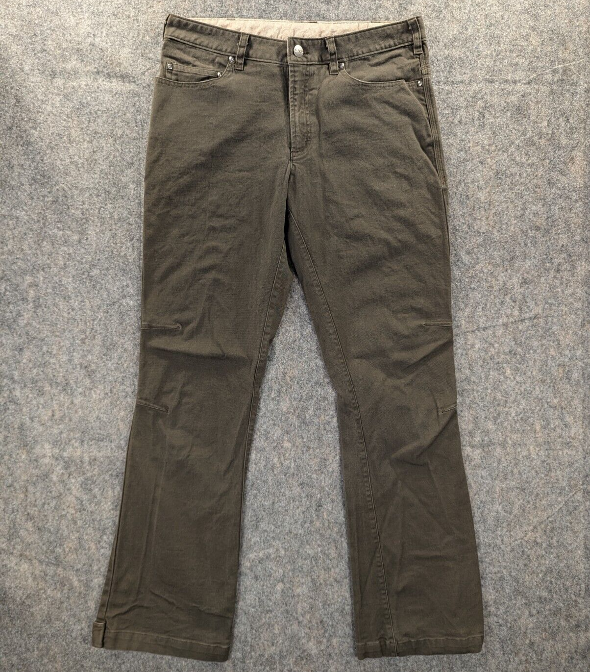 Outdoor Research Pants 6 Women's Beige Bootcut Mid-Rise Stretch Cotton Snap Hem