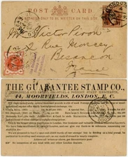 GB 1893 STO STATIONERY GUARANTEE STAMP CO DEALERS OFFERING MULREADIES 1d BLACKS