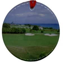 Ritz Carlton Golf Rose Hall Jamaica Christmas Ornament Souvenir Travel Porcelain