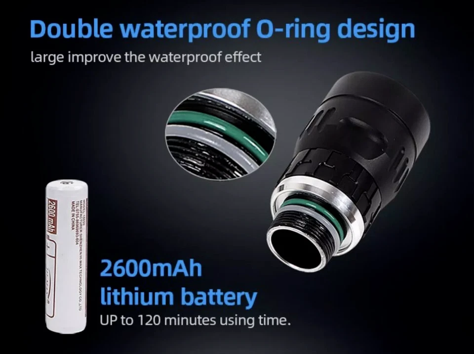 HI-MAX X5 LINTERNA DE LUZ TÉCNICA BUCEO 1100 LUMENES - Imagen 3 de 4