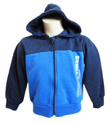 Jungen Sweatjacke Hoodie Kapuzenjacke Jacke Gr. 104 Blau Rippbündchen