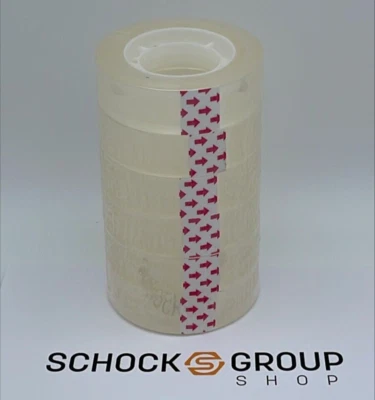 6 Rollen Klebefilm 15 mm 33 Meter, Klebeband, Tape für Abroller. Kern: 25mm