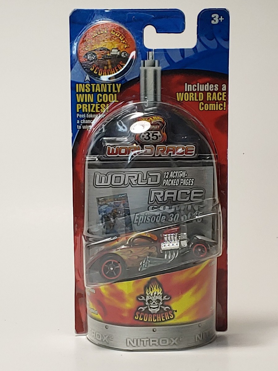 2003 Hot Wheels Highway 35 World Race SCORCHERS RED 1/4 MILE COUPE