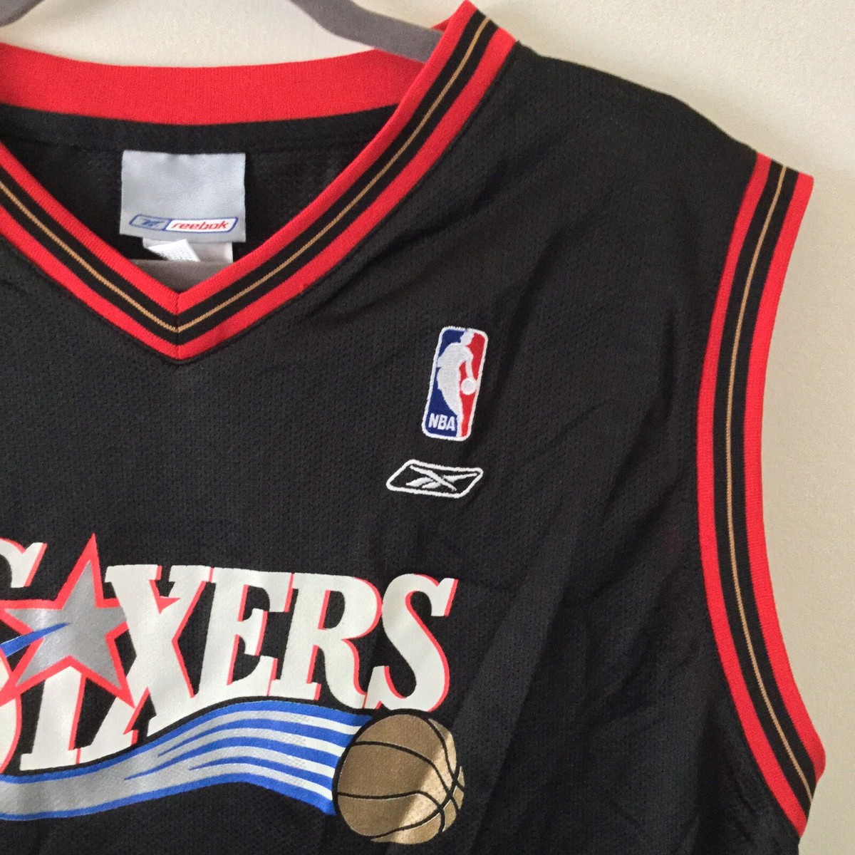 Sixers Webber 4 NBA Reebok ユニフォーム ゲームシャツ Vintage Reebok Chris Webber #4 Philadelphia 76ers Blue Youth