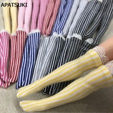 5pairs/lot Zebra Striped Doll Stockings for Blyth Dolls Lace Middle Tube Socks