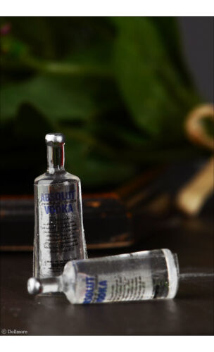 Dollmore 1/4 1/6 BJD mini article Mini Vodka Bottle (Clear)*2ea - Picture 2 of 7