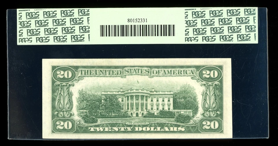 DBR 1950-A $20 FRN Chicago Fr. 2060-G PCGS 55 PPQ Serial G80771574A - Image 2 of 2