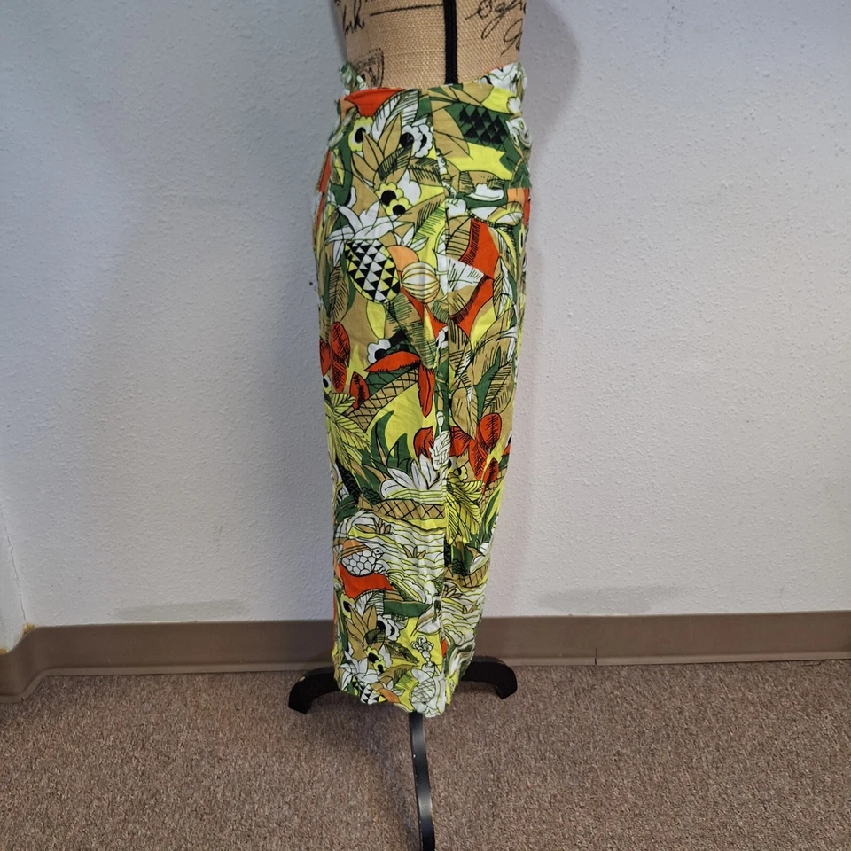 Urban Outfitters Tropical Knot Wrap Skirt Spring Summer Beach Jr Green Sz Small - Image 3 of 4
