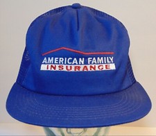 Vtg 1980s AMERICAN FAMILY INSURANCE SNAPBACK TRUCKER HAT K-PRODUCTS MADE IN USA