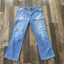 Wrangler 945DEN flare Jeans Mens Size W36 L28.5 Blue Vintage Made In USA